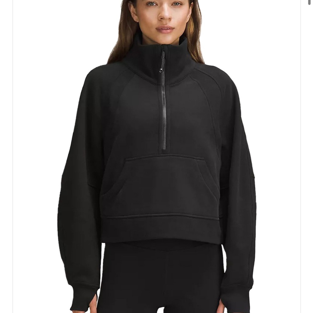 lululemon athletica Black scuba Half-Zip Sweatshirt